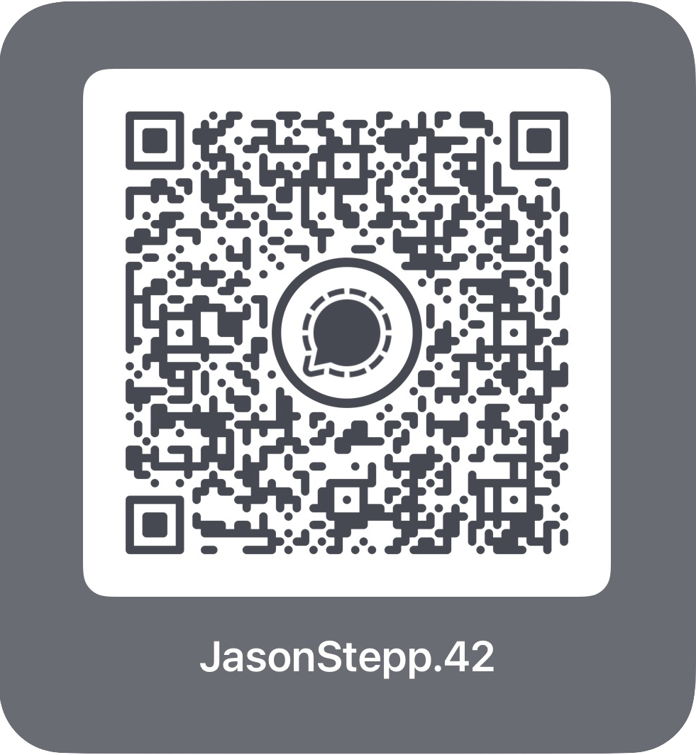 Signal QR code for Black Label Nerd